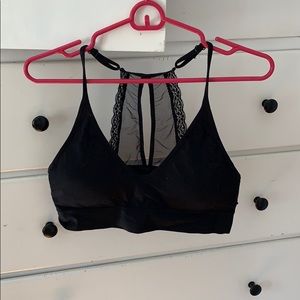 Set of black and pink bralettes